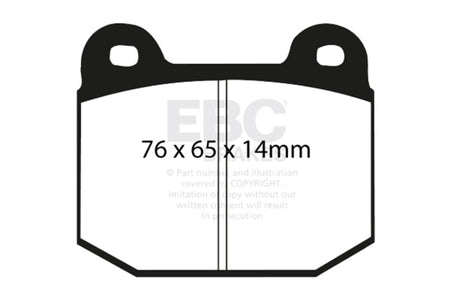 EBC Racing 03-04 Infiniti G35 3.5L (M/T w/Brembo) RP-X Rear Brake Pads