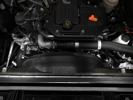 aFe BladeRunner 3in & 3-1/2in AL Hot and Cold Charge Pipe Kit Black RAM Diesel Trucks 25-26 L6-6.7L