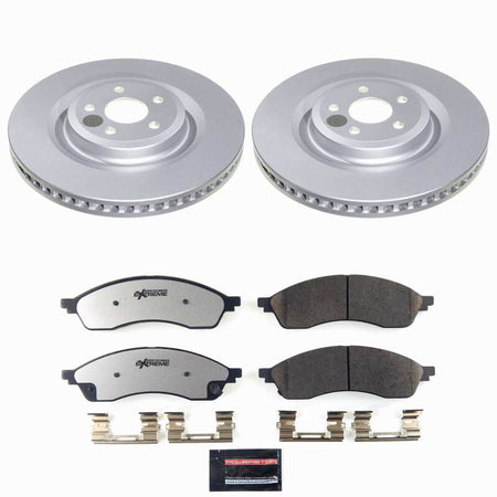 Power Stop 21-24 Ford Edge Front Z36 Coated Truck & Tow Brake Kit