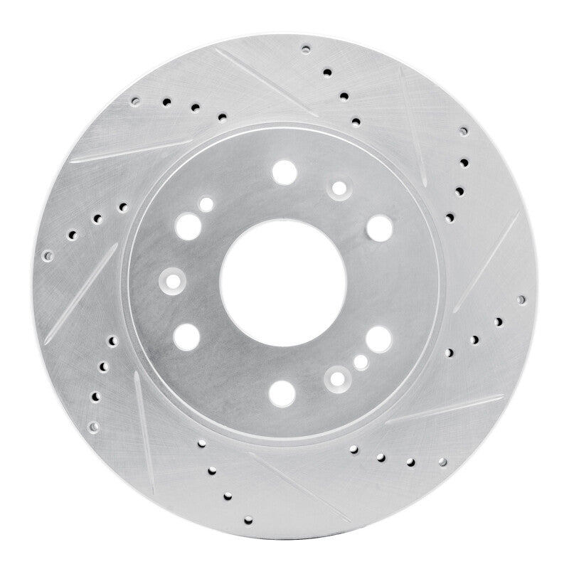 DFC 05-20 Cadillac Escalade EXT Front Right Drilled & Slotted Silver Brake Rotor