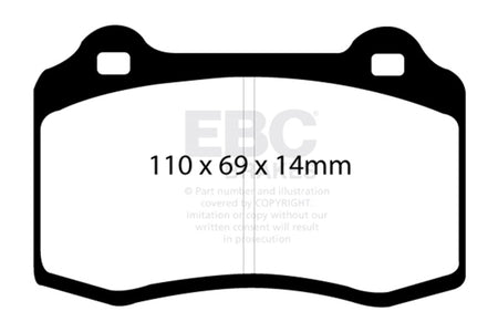EBC Racing 04-08 Ferrari 430 4.3L SR-21 Sintered Race Front Brake Pads