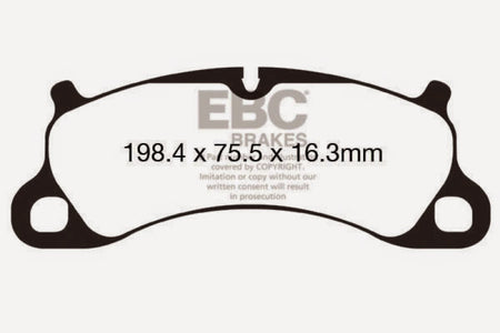 EBC 12-15 Porsche 911 (991) (Cast Iron Rotor only) 3.8 Carrera S Yellowstuff Front Brake Pads