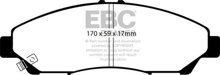 EBC 07-13 Acura MDX 3.7L Extra Duty Front Brake Pads