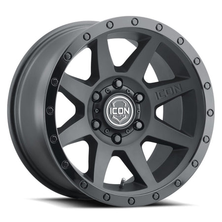 ICON Rebound 18x9 / 5x5in / -12mm / 4.5in BS Double Black Wheel