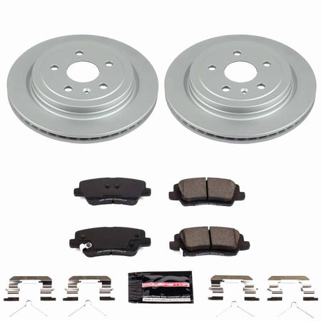 Power Stop 2019 Cadillac CTS Rear Z23 Coated Brake Kit