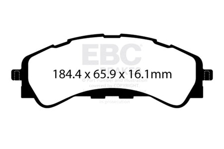 EBC 2019+ Ford Ranger 2WD 2.3T Yellowstuff Front Brake Pads