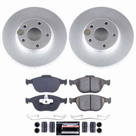 Power Stop 10-13 Ford Transit Connect Front Z23 Coated Brake Kit