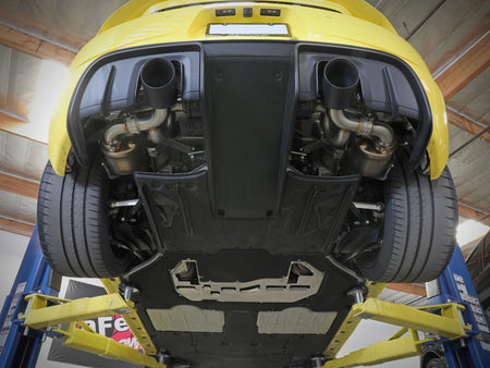 aFe MACHForce XP 2.25in-2.5in 304SS Exhaust Cat-Back Porsche 20-22 Cayman GT4(718) 4.0L - Black Tips