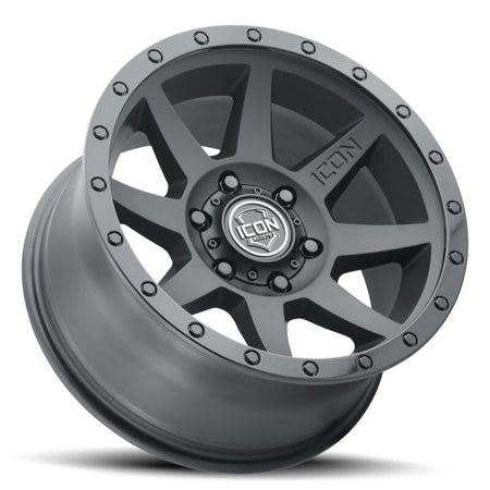 ICON Rebound 18x9 / 5x5in / -12mm / 4.5in BS Double Black Wheel