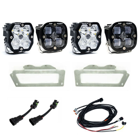 Baja Designs 10-18 Dodge Ram 2500/3500 / 09-12 Ram 1500 Squadron SAE 2.0 Fog Kit (SAE Fog) - Clear