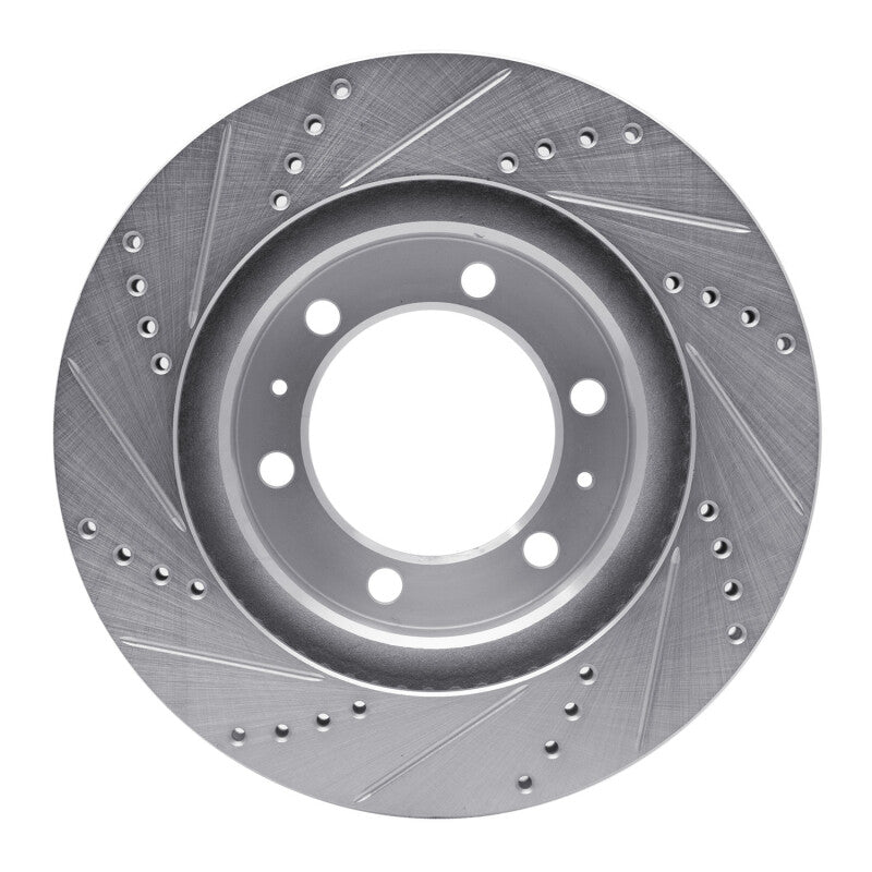 DFC 05-23 Toyota Tacoma Front Right Drilled & Slotted Silver Brake Rotor