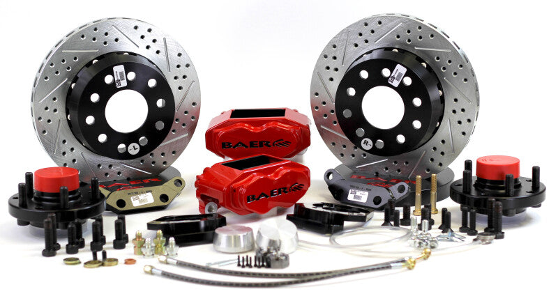 Baer Brakes 58-68 Chevrolet Biscayne STD Studs 11in SS4+ Front SDZ Brake Kit - Hugger Orange
