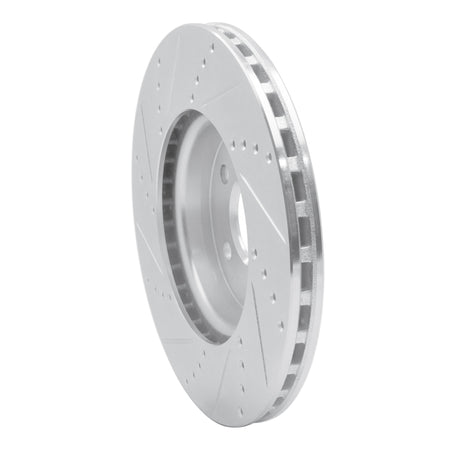 R1 08-25 Audi A4 (USA/Canada) Front Right Drilled & Slotted Silver Brake Rotor