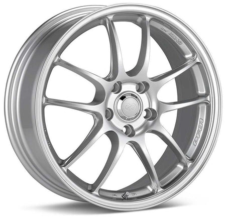Enkei PF01 17x7 4x100 38mm Offset 75mm Bore Diameter Silver Wheel