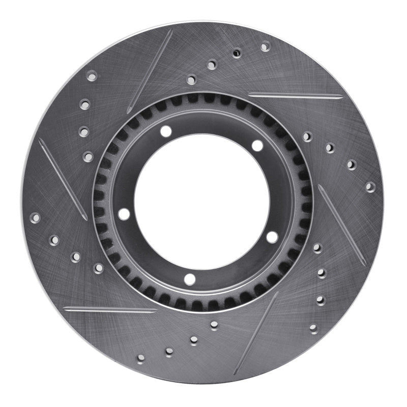 R1 67-88 Porsche 911 Front Right Drilled & Slotted Silver Brake Rotor