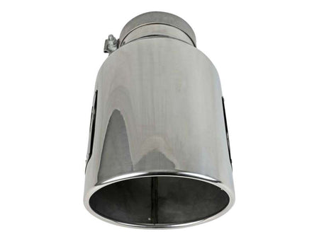 aFe Power Universal 5in Inlet 8in Outlet MACH Force-XP Clamp-On Exhaust Tip - Polished