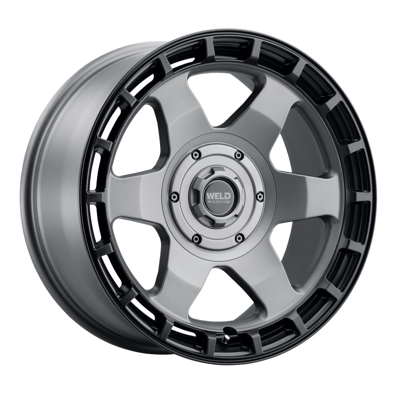 Weld Off-Road Ridge 17x9 - 5x114.3 / 5x127 BP - ET-12 - 78.1mm CB Satin Gunmetal Wheel (Black Ring)