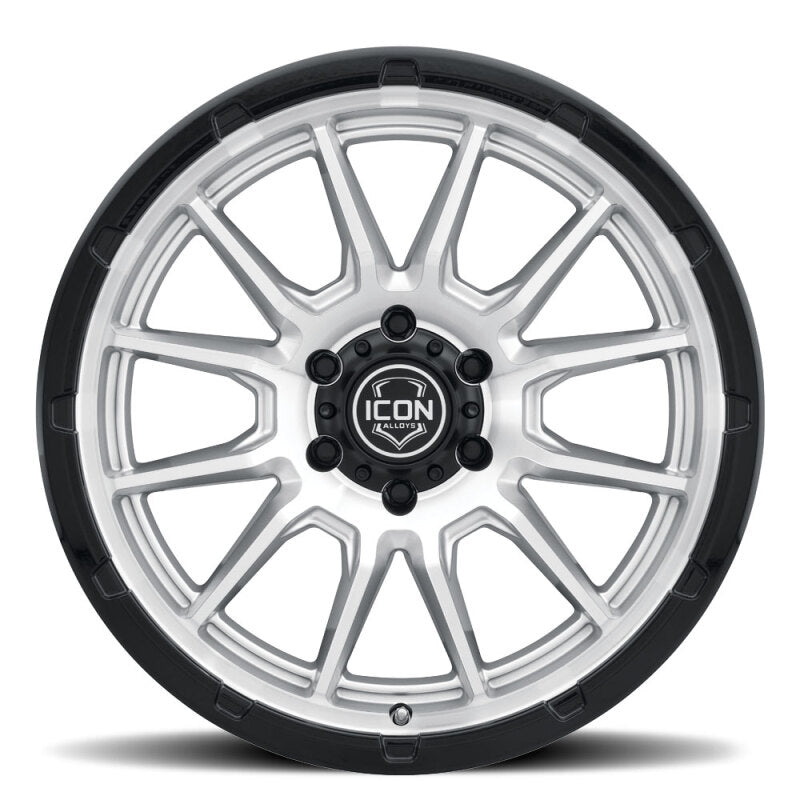 ICON Alloys Cajon 20x9 / 8x6.5 / 12mm / 5.5in BS Silver Machined Wheel w/ GB Lip