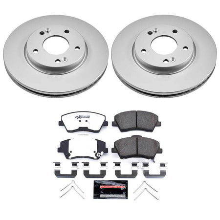 Power Stop 17-20 Hyundai Elantra Front Z36 Coated Truck & Tow Brake Kit