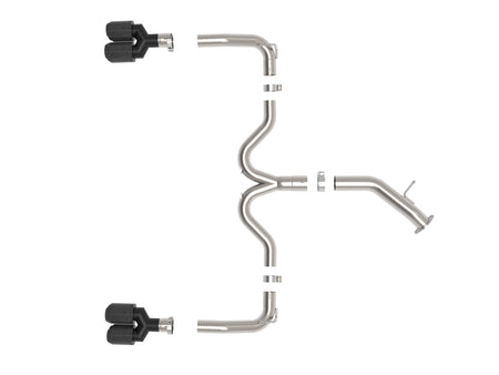 aFe 22-24 Kia Forte GT 1.6L 3in-2.5in 304 Stainless Steel Axle-Back Exhaust w/ Carbon Fiber Tips