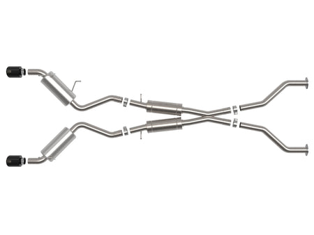 aFe Takeda Cat-Back Exhaust System Nissan 370Z 09-20 V6-3.7L- Black Tip