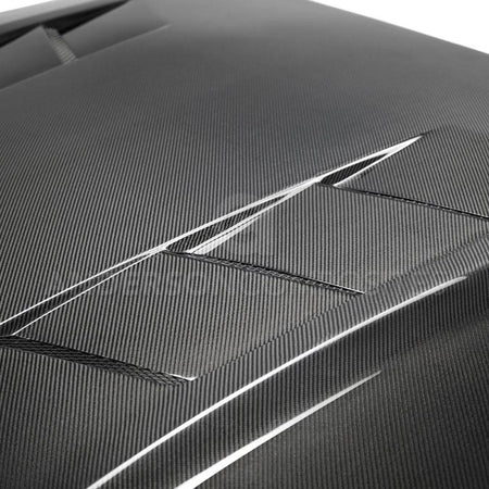 Anderson Composites 2018 Ford Mustang GT Type-SA Style Heat Extractor Double Sided Carbon Fiber Hood