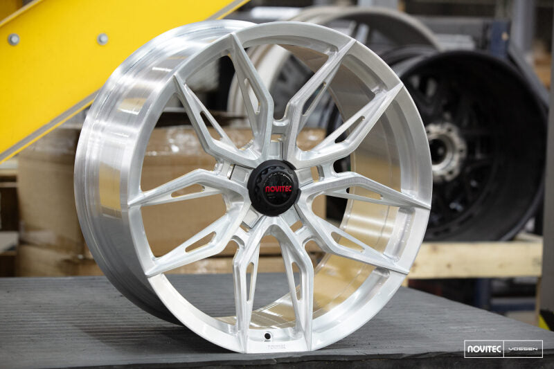 Vossen x Novitec NF11 22x11.5in - 5x114.3 BP - ET29 - Brushed Gloss Clear Ferrari 296 Rear Wheel