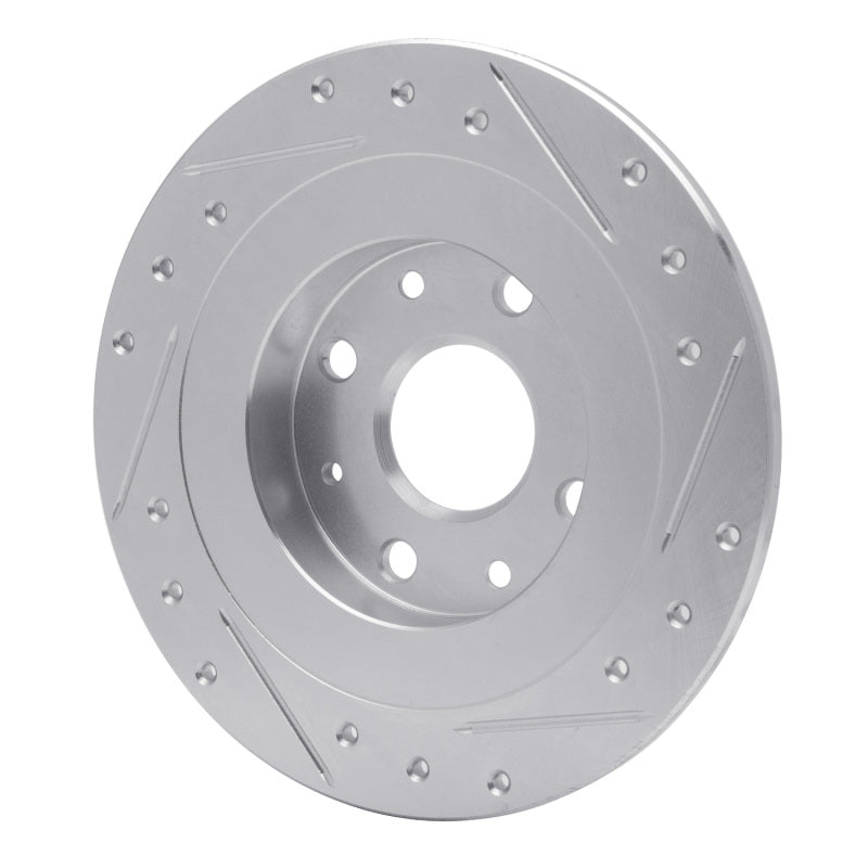 R1 90-03 Ford Escort Rear Left Drilled & Slotted Silver Brake Rotor