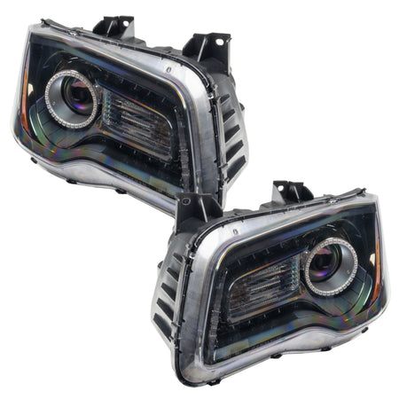 Oracle 11-14 Chrysler 300C SMD HL - Black - NON HID - ColorSHIFT w/ Simple Controller