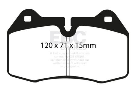EBC Racing 03-04 Infiniti G35 3.5L (M/T w/Brembo Brakes) RP-X Front Brake Pads