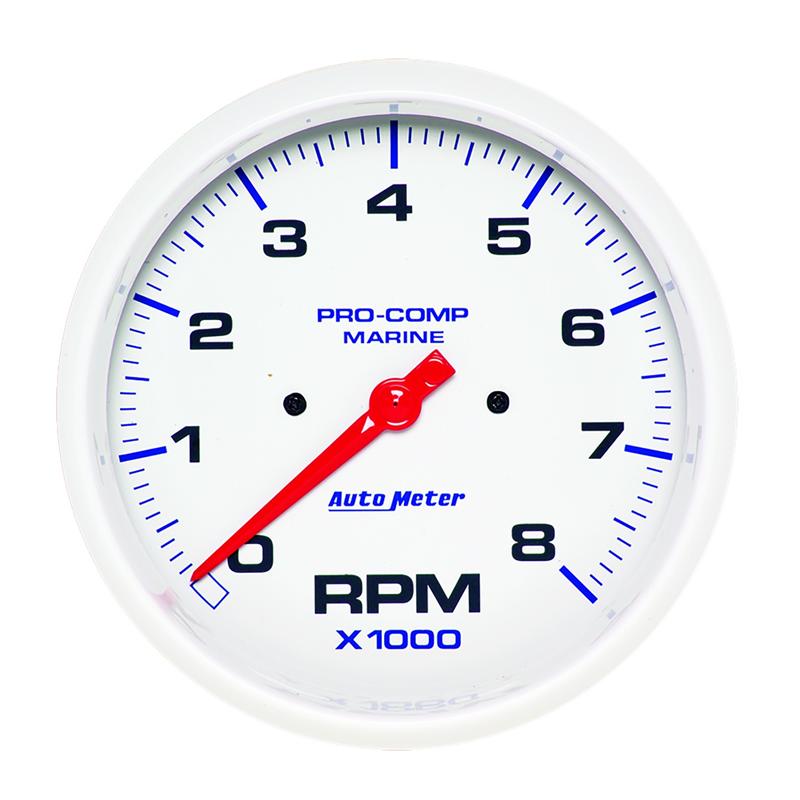 Autometer Marine Chrome Ultra Lite 2-1/16in 0-35 PSI Mechincal Water Pressure Gauge