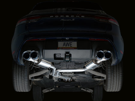 AWE Tuning 19-21 Porsche Macan 3.0T/2.9TT Touring Edition Catback Exhaust w/ Chrome Silver Tips