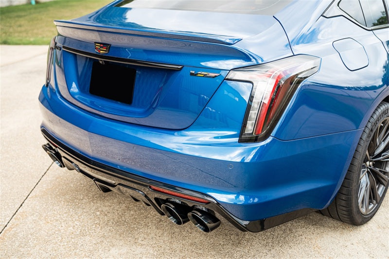 Corsa 22-25 Caddy CT5-V Blackwing 3in Axle-Back - Act. Exh. - Dual Rear Exit - Twin 4.5in Tips - Blk