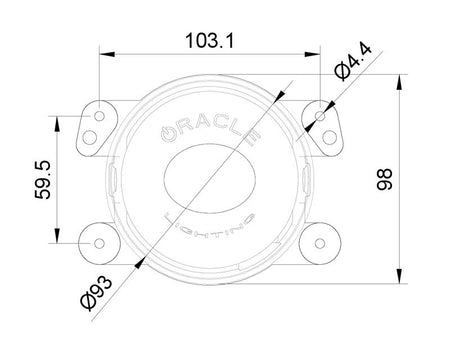 Oracle 100mm 15W Driving Beam LED Emitter - 6000K