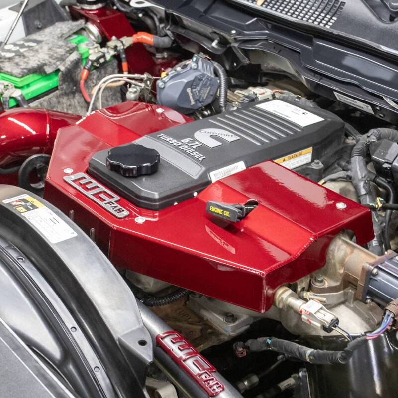 Wehrli 10-24 Cummins Fabricated Aluminum Engine Cover - Sparkle Granny Smith