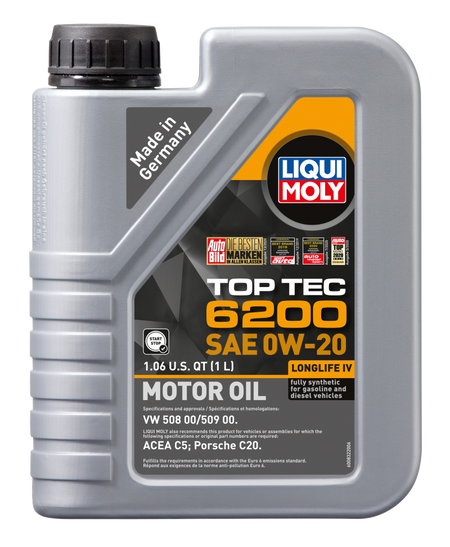 LIQUI MOLY 1L Top Tec 6200 Motor Oil SAE 0W20