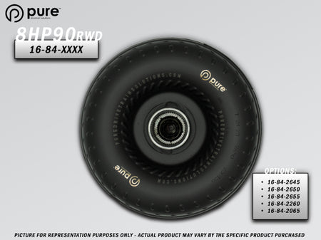 Pure Drivetrain 8HP90 High Performance Billet Race Torque Converter - 26/50 Stator - RWD