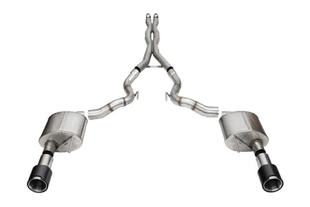 Corsa 2024 Ford Mustang GT Convertible 3in Sport Cat-Back Exhaust - 4.5in Carbon Fiber Tips