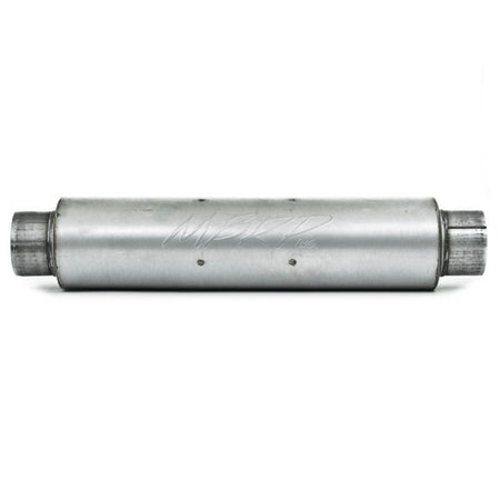MBRP Universal Quiet Tone Muffler 4in Inlet/Outlet 24in Body 6in Dia 30in Overall Aluminum