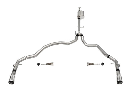 Corsa 2021-2025 Ford F-150 SuperCab/6.5in Bed 5.0L V8 Sport Cat-Back Dual Rear Exit-Polished