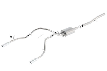 Borla 14 Silv/Sierra 1500 EC Std/CC Short 143.5in WB S-Type Single Split Rear Exit Cat-Back Exhaust