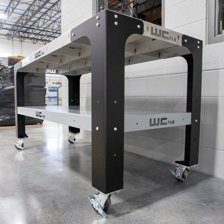 Wehrli Modular Steel Work Bench Top/Shelf Kit - 42in x 72in x .120in Thick (Stainless Steel & Grey)
