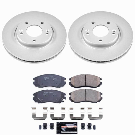 Power Stop 04-06 Hyundai Tiburon Front Z23 Coated Brake Kit