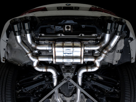AWE Tuning 20-25 BMW X3 M/M Comp (F97) AWD SwitchPath Axle-Back Exhaust - Diamond Black Tips