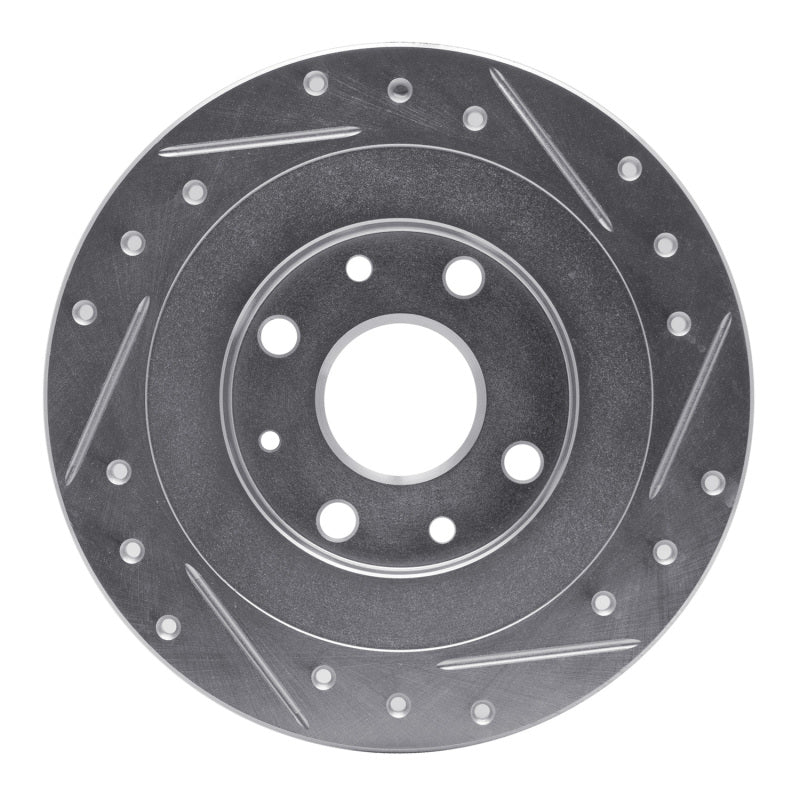 R1 90-03 Ford Escort Rear Left Drilled & Slotted Silver Brake Rotor