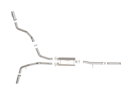 aFe Apollo GT Cat-Back Exhaust GM Trucks 09-18 V6-4.3L/V8-4.8/5.3L-Dual Rear-Side Exit Polish Tips