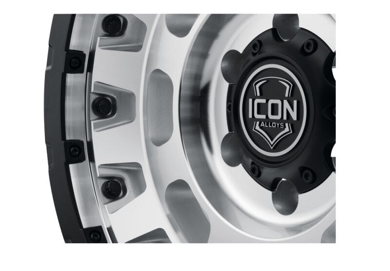 Icon Hammer Pro 17x8.5 / 6x5.5 / 0mm / 4.75in BS - Silver Machined
