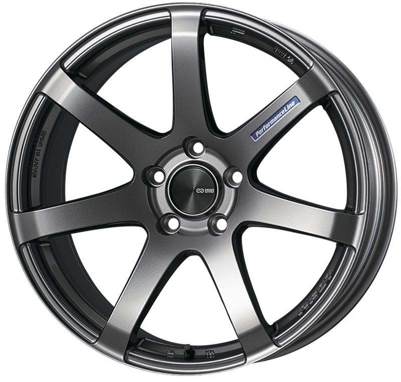Enkei PF07 18x8 5x100 45mm Offset 75mm Bore Dark Silver Wheel
