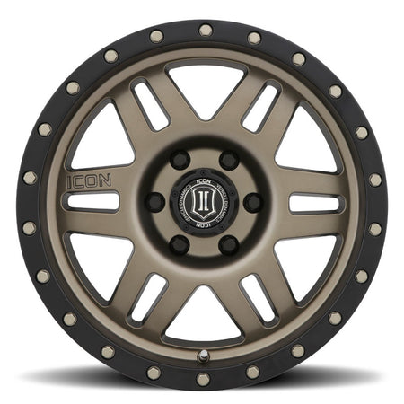 ICON Six Speed 17x8.5 6x5.5 25mm Offset 5.75in BS 108.1mm Bore Bronze Wheel