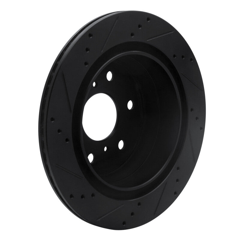 DFC 07-20 Cadillac Escalade ESV Rear Right Drilled & Slotted Black Brake Rotor